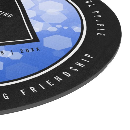 Planche À Découper 65e anniversaire de l'élégant Mariage Blue Sapphir (Coin)