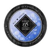 Planche À Découper 65e anniversaire de l'élégant Mariage Blue Sapphir (Devant)