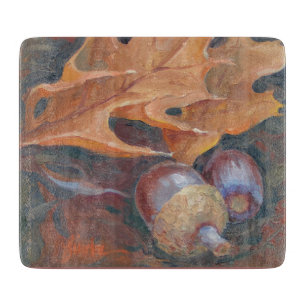 Planche À Découper 6" x 7" feuille et glands de conseil de taille du