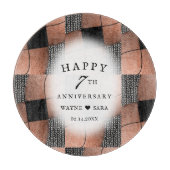 Planche À Découper 7ème anniversaire moderne de cuivre + laine (Devant)