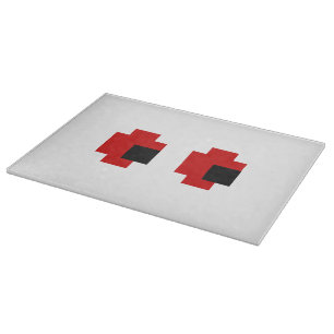 Planche À Découper 8 bits Éffrayants yeux rouges