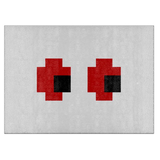 Planche À Découper 8 bits Éffrayants yeux rouges (Devant)