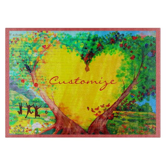 planche à découper à coeur d'or customisée (Devant)