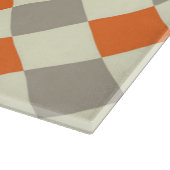 Planche À Découper À damiers orange et gris (Coin)