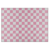 Planche À Découper À damiers rose et blanc (Devant)