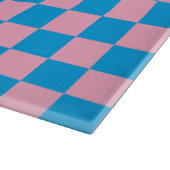 Planche À Découper à damiers rose et turquoise (Coin)