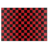 Planche À Découper à damiers rouge et noir (Devant)