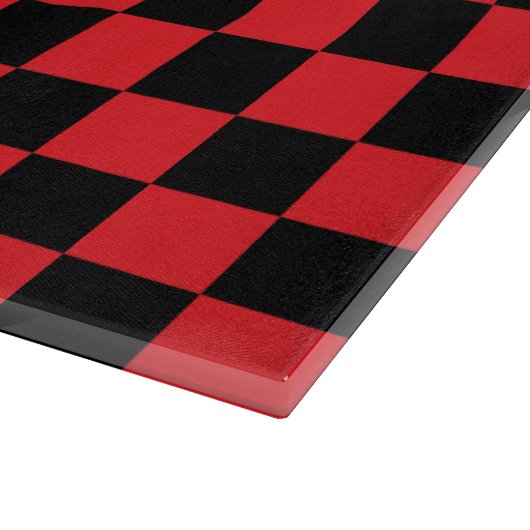 Planche À Découper à damiers rouge et noir (Coin)