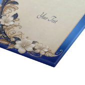 Planche à découper à embellissement floral bleu bl (Coin)