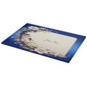 Planche à découper à embellissement floral bleu bl (Coin)