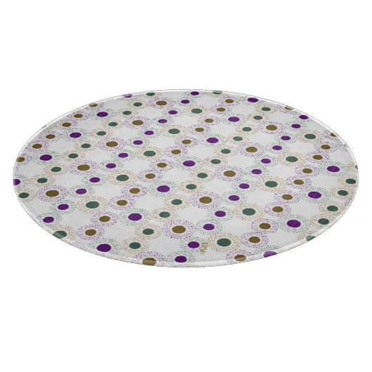 Planche À Découper À petits pois (or/vert/violet) (Coin)