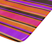 Planche à découper à rayures orange, magenta et vi (Coin)