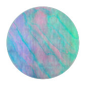 Planche À Découper Abalone Shell Aquarelle en pierre de perle (Devant)