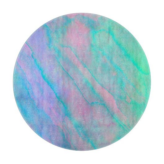 Planche À Découper Abalone Shell Aquarelle en pierre de perle (Devant)