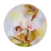 Planche À Découper Abeille Sur Une Fleur De Cerise (Devant)