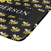 Planche À Découper Abeilles jaune noir nom de famille (Coin)