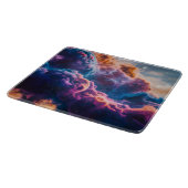 Planche À Découper Abstract Space Nebula Art - Colorful Cosmic (Coin)