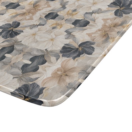Planche À Découper Abstraction Florale Artistique de Luxe (Coin)