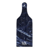 Planche À Découper Abstrait Agate Marine Blue Marble Swirl (Devant)