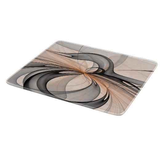 Planche À Découper Abstrait Anthracite Grey Sienna Art moderne fracta (Coin)