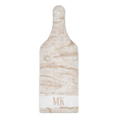 Planche À Découper Abstrait blanc et beige Agate Marble Swirl (Devant)