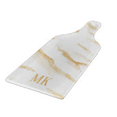 Planche À Découper Abstrait blanc et beige Agate Marble Swirl (Coin)