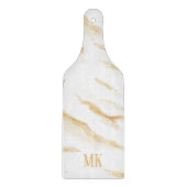 Planche À Découper Abstrait blanc et beige Agate Marble Swirl (Devant)