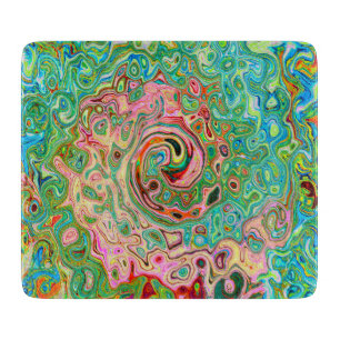 Planche À Découper Abstrait Coloré Rétro Psychedélique Tourbillon Arc