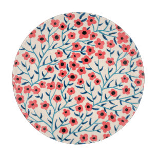 Planche À Découper Abstrait floral : Motif Vintage florissant.