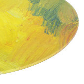 Planche À Découper Abstrait Jaune : Texturé, Main Tirée. (Coin)