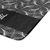 Planche À Découper Abstrait noir et blanc monochrome (Coin)