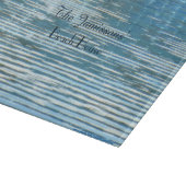 Planche À Découper Abstrait, Nom Beach House Réflexion Bleu Verre (Coin)