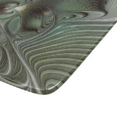 Planche À Découper Abstrait Olive Sage Green Grey Fractal Art Imagina (Coin)