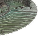 Planche À Découper Abstrait Olive Sage Green Grey Fractal Art Imagina (Coin)