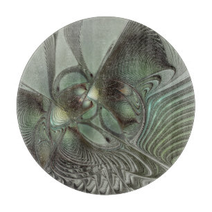 Planche À Découper Abstrait Olive Sage Green Grey Fractal Art Imagina