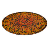 Planche À Découper Abstrait orange, noir et jaune (Coin)