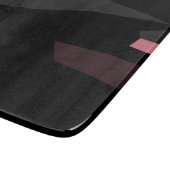 Planche À Découper abstrait rose et noir (Coin)