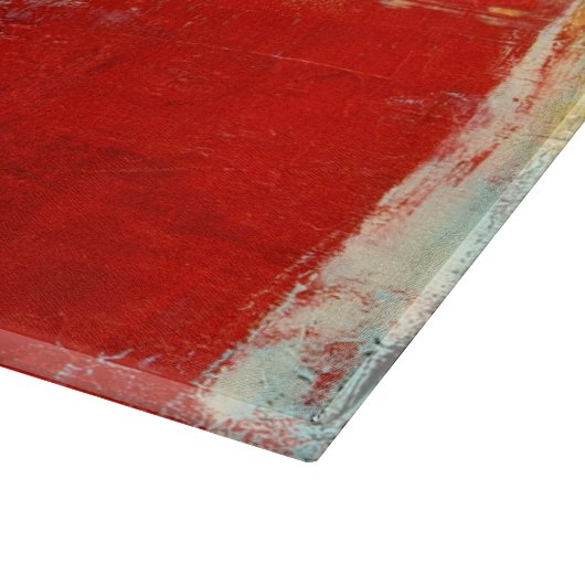 Planche À Découper Abstrait rouge de l'Alaska (Coin)