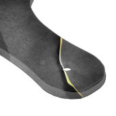 Planche À Découper Abstrait tourbillon en marbre noir et or (Coin)