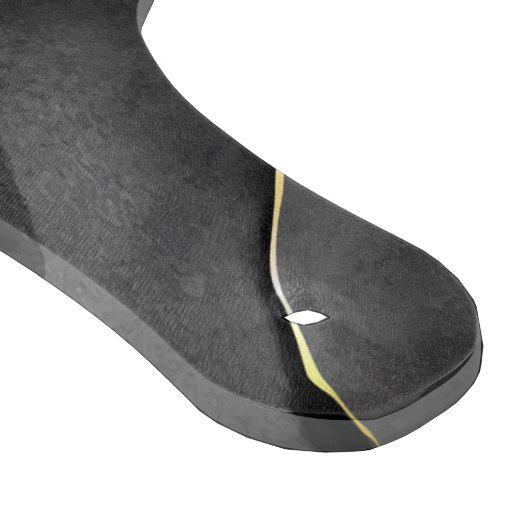 Planche À Découper Abstrait tourbillon en marbre noir et or (Coin)