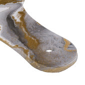 Planche À Découper Abstrait tourbillon en marbre noir et or (Coin)