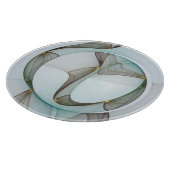 Planche À Découper Abstrait Turquoise Brown Gold Elegance (Coin)