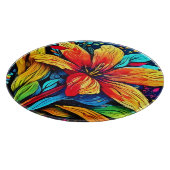 Planche À Découper Abstraite flambée florale (Coin)