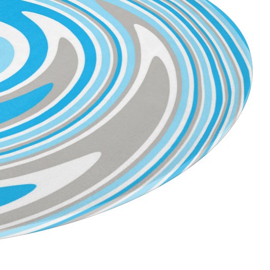 Planche À Découper Abstraite spirale gris bleu (Coin)