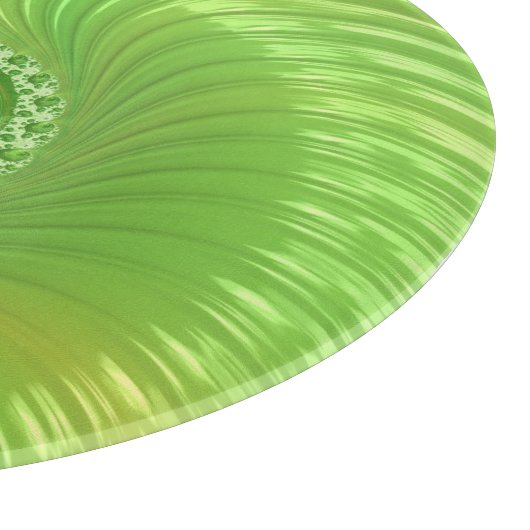 Planche À Découper Abstraite spirale verte fractale (Coin)