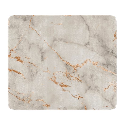 Planche À Découper Accents Brown et Motif Abstrait blanc (Devant)