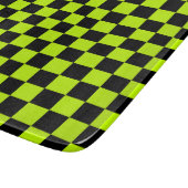Planche À Découper Acid green black checkerboard pattern (Coin)