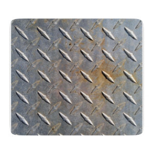 Planche À Découper Acier en tôle diamant rouillé
