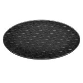 Planche À Découper Acier noir, texture métallique floutée. (Coin)