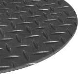 Planche À Découper Acier noir, texture métallique floutée. (Coin)